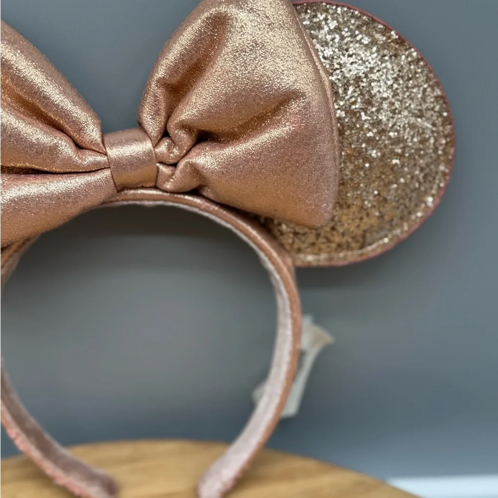 Disney Parks Rose Gold Sequin‎ Minnie Mouse Ear Headband